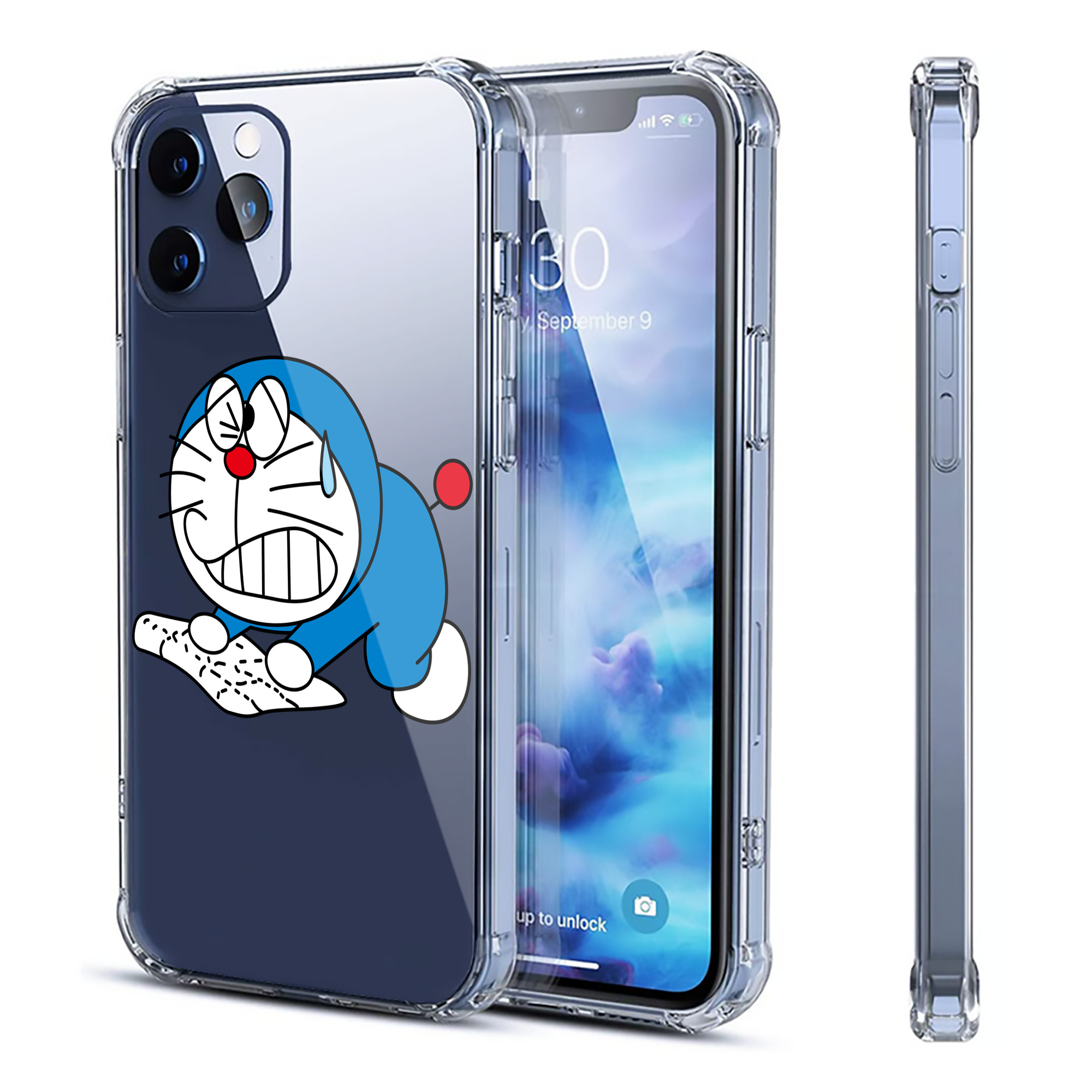 （画像用） ドラえもん Doraemon 【iPhone 12シリーズ対応】透明スマホケース（クリアソフトケース）